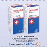 Dermadine Oral Antiseptic Gargle & Mouthwash-200ml Each