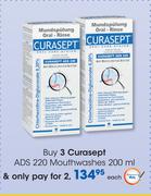 Curasept ADS 220 Mouthwashes-200ml Each