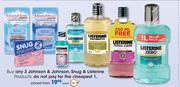 Johnson & Johnson, Snug & Listerine Products-Each