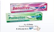 Clicks Fluoride Toothpastes-110g Each