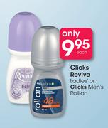 Clicks Revive Ladies Or Clicks Men's Roll On-Each
