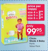 Clicks Made 4 Baby Pants Size 4-Per Nappy