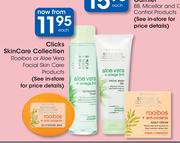 Clicks Skin Care Collection Rooibos Or Aloe Vera Facial Skin Care Products-Each
