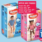 Huggies Gold Disposable Nappies Maxi Plus For Boy Or Girl-Per Pack