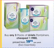 Lil-Lets Pantyliners (Excludes Essentials)-Per Pack