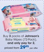Johnson’s Baby Wipes (72-Pack)-Per Offer