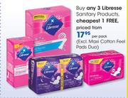 Libresse Sanitary Products(Excl Maxi Cotton Feel Pads Duo)-Per Pack