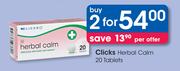 Clicks Herbal Calm-2 x 20 Tablets