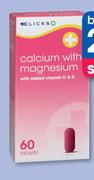 Clicks Calcium with Magnesium-2 x 60 Tablets