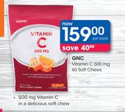 GNC Vitamins C 500mg 60 Soft Chews-Per Pack