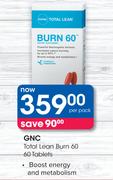 GNC Total Lean Burn 60 60 Tablets-Per Pack