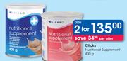 Clicks Nutritional Supplement-2x400g Per Offer