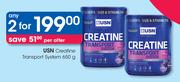 USN Creatine Transport System-2x650g Per Offer