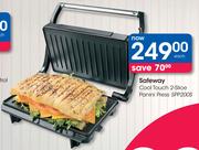 Safeway Cool Touch 2-Slice Panini Press SPP200S-Each