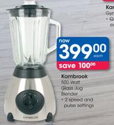 Kambrook 500 Watt Glass Jug Blender-Each