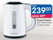Russell Hobbs 360° White Plastic Cordless Kettle-Each