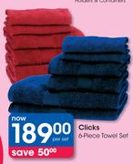 Clicks 6-Piece Towel Set-Pet Set