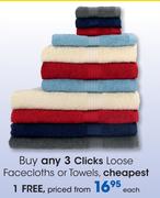 Clicks Loose Faceclothes Or Towel-Each