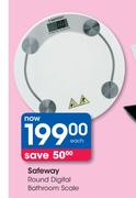 Safeway Round Digital Bathroom Scale-Each