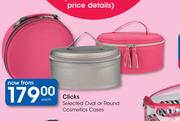 Clicks Selected Oval Or Round Cosmetics Cases-Each