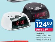 Safeway Radio Alarm Clock (Balck SCR101B-TS/White SCR101W)-TS-Each