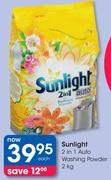 Sunlight 2 In 1 Auto Washing Powder-2Kg