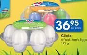 Clicks 6 Pack Hen's Eggs-132g Per Pack