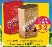 Lindt Lindor Chocolates-125g Per Pack