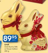 Lindt Gold Bunny Milk Or Flower Edition-200g Each
