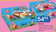 Beacon 24 Marshmallow Eggs Original Milk Chocolate Or Strawberry Flavoured Mallows-Per Pack