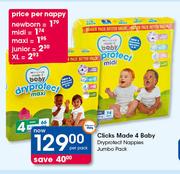 Clicks Made 4 Baby Dryprotected Nappies Jumbo Pack-Per Pack
