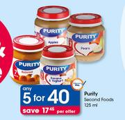 Purity Second Foods-5x125ml Per Offer