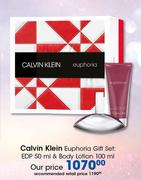 Calvin Klein Euphoria Gift Set Of EDP 50ml & Body Lotion 100ml