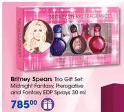 Britney Spears Trio Gift Set Of Midnight Fantasy, Prerogative and Fantasy EDP Sprays 30ml