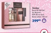 Yardley Bond St Gift Set For Women EDP 50ml And Body Lotion 150ml