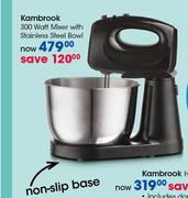 Kambrook 300 Watt Mixer With Stainless Steel Bowl