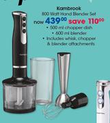 Kambrook 800 Watt Hand Blender Set