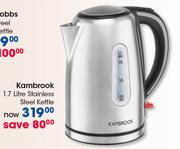 2Kambrook 1.7Ltr Stainless Steel Kettle