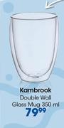 Kambrook Double Wall Glass Mug-350ml