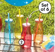 Clicks Drinking Bottles With Straws 6-Piece Set