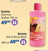 Barbie Hair & Body Wash-400ml Each
