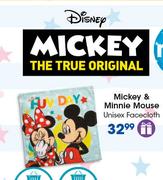 Mickey & Minnie Mouse Unisex Facecloth