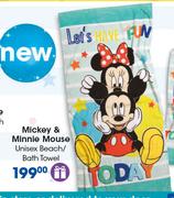 Mickey & Minnie Mouse Unisex Beach/Bath Towel