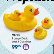 Clicks 1 Large Duck & 3 Ducklings