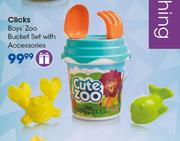 Clicks Boys Zoo Bucket Set With Accessories