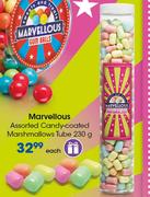 Marvellous Assorted Candy Coated Marshmallows Tube-230g Each
