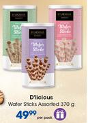 D'licious Wafer Sticks Assorted-370g Per Pack