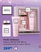 Poetic Embrace 2 Piece Gift Set Of EDP 100ml And Hand & Body Lotion 100ml-Per Set