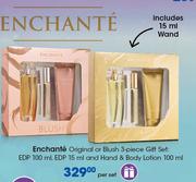 Enchante Original Or Blush 3 Piece Gift Set EDP 100ml, EDP 15ml And Handy & Body Lotion 100ml-PerSet
