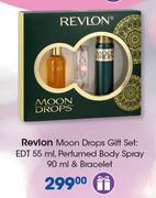 Revlon Moon Drops Gift Set EDT 55ml, Perfumed Body Spray 90ml & Bracelet